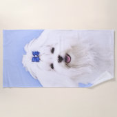 Maltesische Malerei - Niedliche Originalkunst des  Strandtuch (Vorderseite)