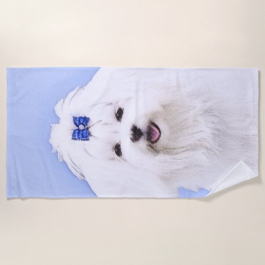 Maltesische Malerei - Niedliche Originalkunst des  Strandtuch (Vorderseite)