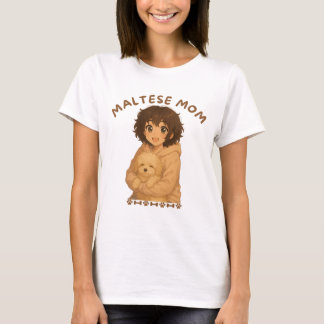 Maltesische Mama Anime Style T-Shirt