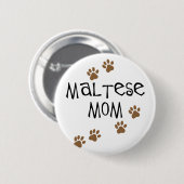 Maltesische Mama Button (Vorne & Hinten)