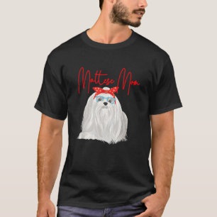 Maltesische Mama Muttertag Hund Lover Animal Whisp T-Shirt