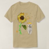 Maltesische Mama Niedlich Sonnenblume Hund Paws Ei T-Shirt (Design vorne)