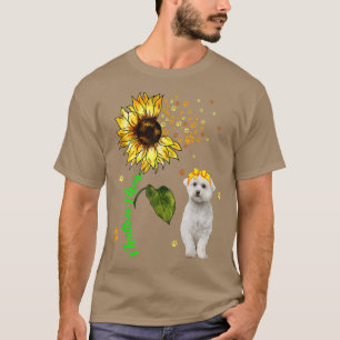 Maltesische Mama Niedlich Sonnenblume Hund Paws Ei T-Shirt