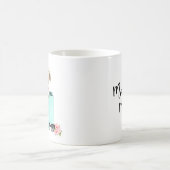 Maltesische Mama Tiffany rosa Blumen-Tasse Kaffeetasse (Mittel)