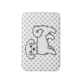 Maltesische Niedliche Cartoon Dog Illustration Badematte (Vorderseite Vertikal)