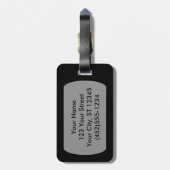 Maltesische Pudelmischung des Babys oder maltipoo Gepäckanhänger (Rückseite vertikal)