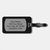 Maltesische Pudelmischung des Babys oder maltipoo Gepäckanhänger (Rückseite horizontal)