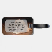 Maltesische Pudelmischung des Babys oder maltipoo Gepäckanhänger (Rückseite horizontal)