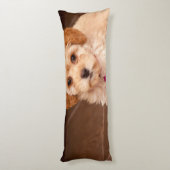 Maltesische Pudelmischung des Babys oder maltipoo Seitenschläferkissen (Rückseite (Vertikal))