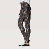 Maltesische Pumpkins Halloween Beängstigend Leggings (Links)