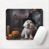 Maltesische Pumpkins Halloween Beängstigend Mousepad (Mit Mouse)