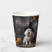 Maltesische Pumpkins Halloween Beängstigend Pappbecher (Vorderseite)