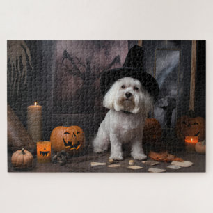 Maltesische Pumpkins Halloween Beängstigend Puzzle