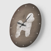 Maltesische Silhouette Rustikal Große Wanduhr (Winkel)