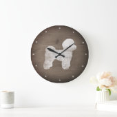 Maltesische Silhouette Rustikal Große Wanduhr (Zuhause)
