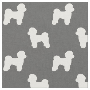 Maltesische Silhouetten der Hunde Stoff