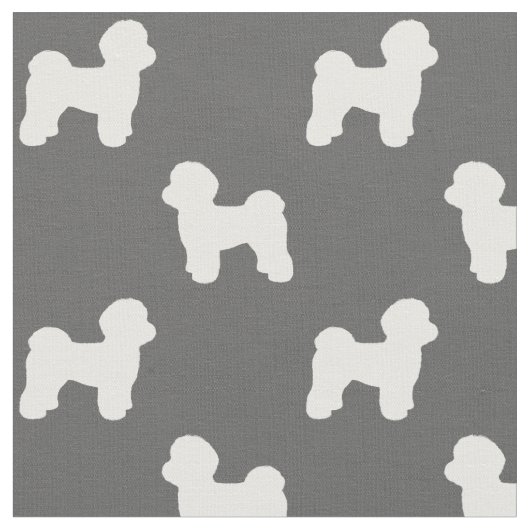 Maltesische Silhouetten der Hunde Stoff (Nahaufnahme)