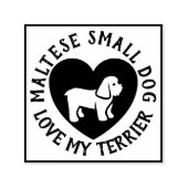 Maltesische Terrier Dog Logo Liebe Scrapbooking Permastempel (Design)