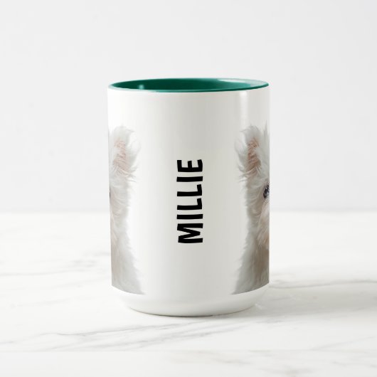 Maltesische Terrier personalisierte Mug Tasse (Zentrum)