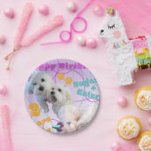 Maltesische Twins-Teller Pappteller (Party)