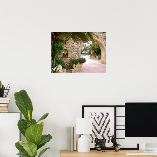 Maltesische Villa Poster (Heimbüro)