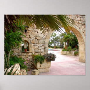 Maltesische Villa Poster