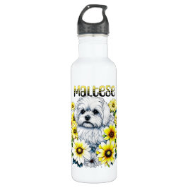 Maltesische Wasserfarbe i Art für Hundebesitzer Edelstahlflasche