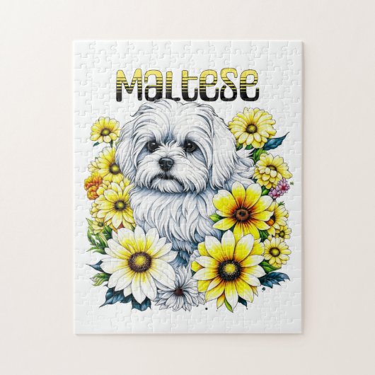 Maltesische Wasserfarbe i Art für Hundebesitzer Puzzle (Vertikal)