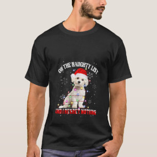 Maltesische Weihnachtsmannmütze auf der undurchsic T-Shirt