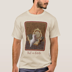 Maltesische Welpe auf Stuhl Hunde Kunst Personalis T-Shirt