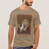 Maltesische Welpe auf Stuhl Hunde Kunst Personalis T-Shirt (Vorderseite)