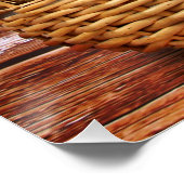 Maltesische Welpen in einem Weihnachtskorb Poster (Ecke)