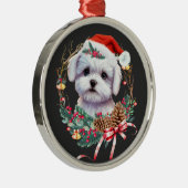 Maltesische Welpenweihe, maltesischer Hund Ornament Aus Metall (Rechts)