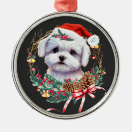 Maltesische Welpenweihe, maltesischer Hund Ornament Aus Metall