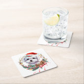 Maltesische Welpenweihe, maltesischer Hund Rechteckiger Pappuntersetzer (Vor Ort)