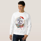Maltesische Welpenweihe, maltesischer Hund Sweatshirt (Vorne ganz)