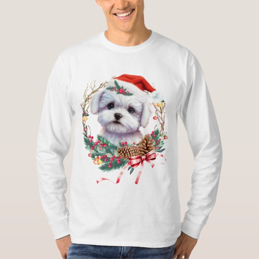 Maltesische Welpenweihe, maltesischer Hund T-Shirt (Vorderseite)