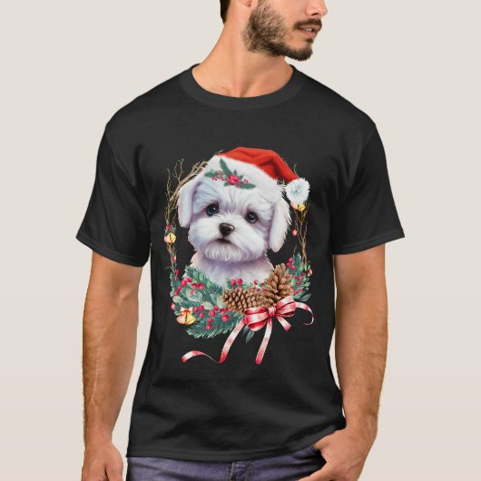 Maltesische Welpenweihe, maltesischer Hund T-Shirt (Vorderseite)