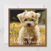 Maltesische Welppy Sympathy Card Dankeskarte (Vorderseite)