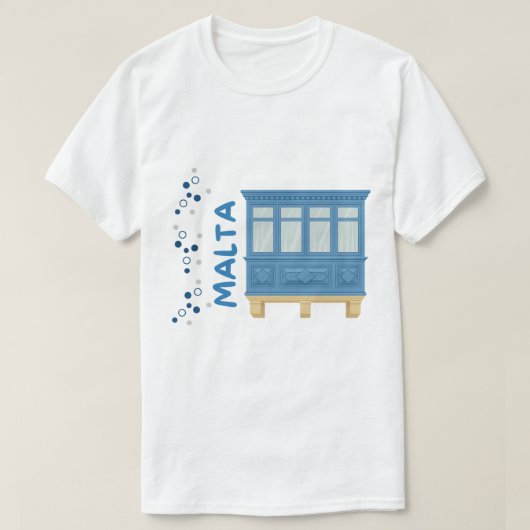 Maltesischer Balcony-T - Shirt (Design vorne)