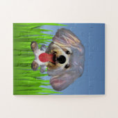 Maltesischer Cartoon Dog Puzzle für Kinder (Horizontal)