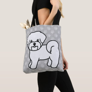 Maltesischer Cartoon-Hund Zeichnend Tasche