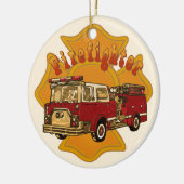 Maltesischer Feuerwehrmann Keramik Ornament (Links)