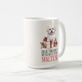 Maltesischer Funny Dog Puff Weihnachtskaffee Tasse (VorderseiteRechts)