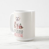 Maltesischer Funny Dog Puff Weihnachtskaffee Tasse (Vorderseite Links)