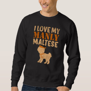 Maltesischer Haustier männlicher Hund Geschlecht o Sweatshirt