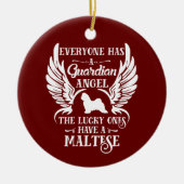 maltesischer Haustier-Schutzengel Keramik Ornament (Vorne)