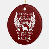 maltesischer Haustier-Schutzengel Keramik Ornament (Links)