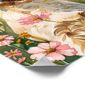 Maltesischer Hund Fluffy Wasserfarben Art Print Po Poster (Ecke)