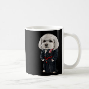 Maltesischer Hund Judo Karate Master in Black Judo Kaffeetasse
